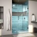 DreamLine Unidoor Lux 39 in. W x 72 in. H Fully Frameless Hinged Shower Door with L-Bar in Satin Black - SHDR-23397200-09 - B07H6S1C91